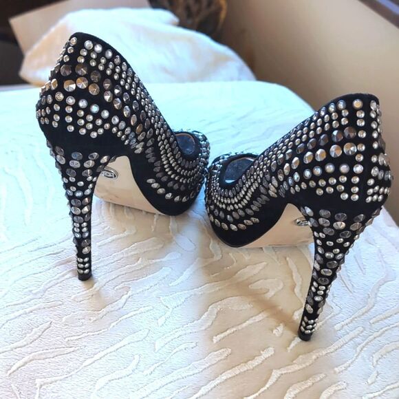 BEBE 💎 Annette  Jeweled And Studded Stilettos Size 6 - Picture 13 of 17